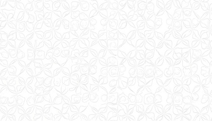 Seamless white clover pattern design for St. Patrick&rsquo;s Day, elegant background, copy space