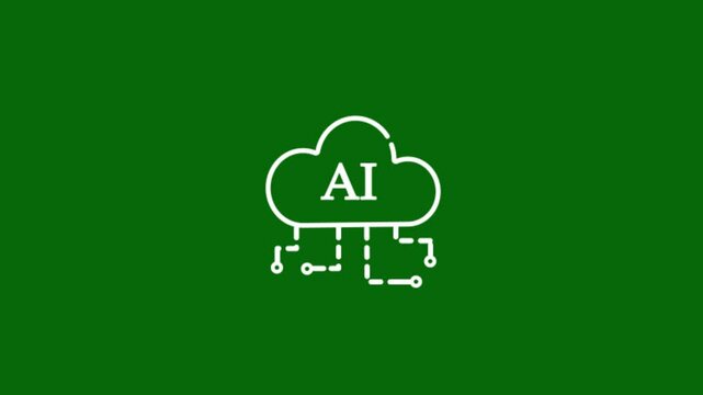 Cloud AI Developer Services, icon in line design. Cloud, AI, developer, services, technology, machine-learning,