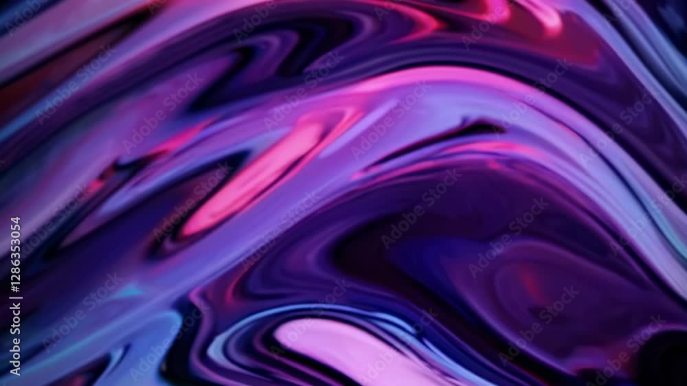 Poster abstract video of swirling blue and white liquid patterns, captured from a top-down angle, creating 