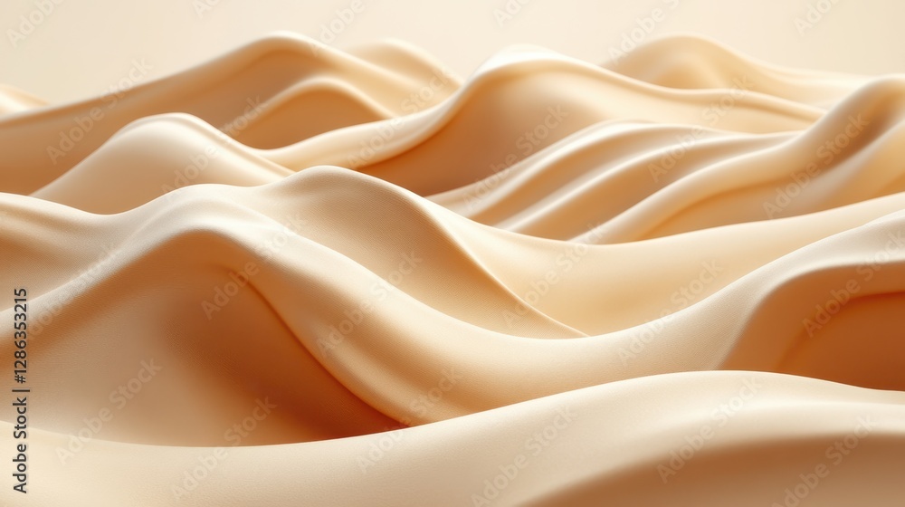 Poster a detailed close-up view of a large, undulating surface, showcasing its intricate waves and textures