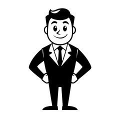 businessman cartoon character