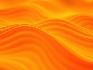 Abstract glowing orange waves with smooth flowing texture, vibrant motion