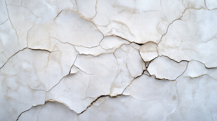 Weathered Facade: A close-up captures a weathered wall, its surface riddled with cracks, revealing the effects of time and the elements on the structure.