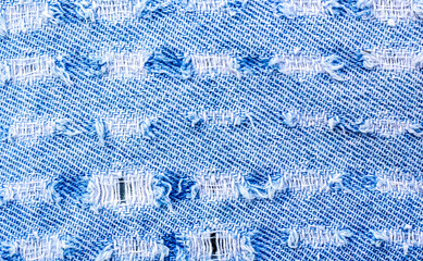 blue knitted fabric
