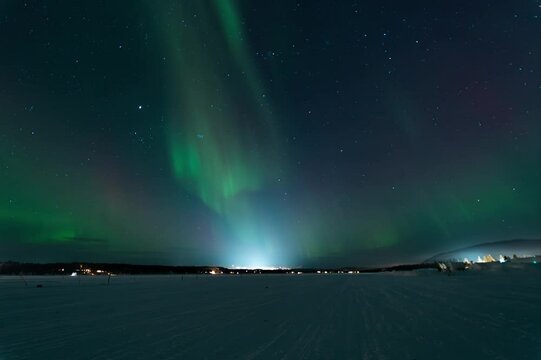 Aurora Borealis /Nordlicht beim Icehotel