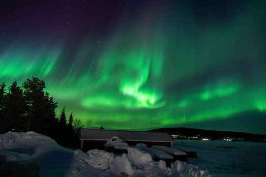 Aurora Borealis /Nordlicht beim Icehotel