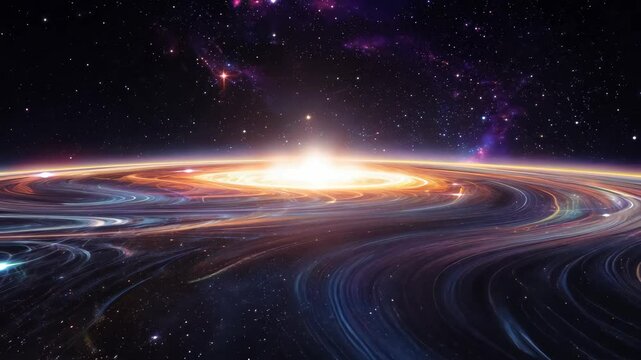 Galactic rotation and light emission across vast cosmic expanse
