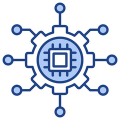 Obraz premium Embedded Blue Icon