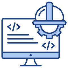 Software Engineering Blue Icon