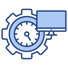 Efficiency Blue Icon