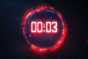  "00:03" seconds with glowing red circle.