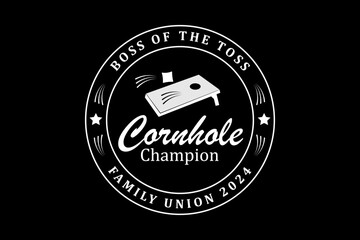 Cornhole champion - file contains a high-quality digital vector artwork, created with precision and detail, fully editable in Adobe Illustrator.