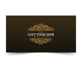 Luxury gold gift voucher template
