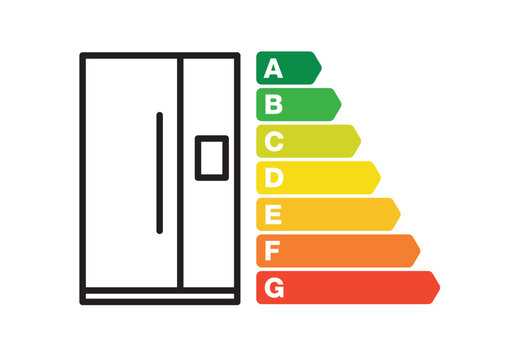 Kitchen Supply Fridge Frizer with Environmental Certification Energy Classification Scale Efficiency Class Consumption
