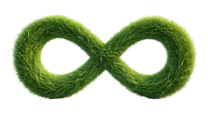 Abstract fantasy infinity symbol formed by grass png
