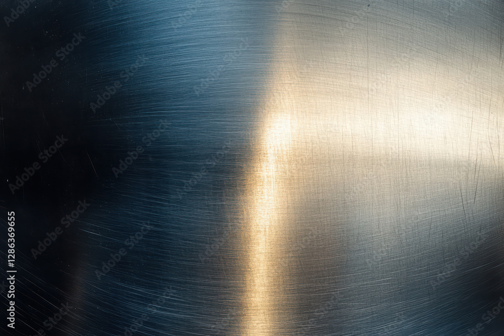 Poster abstract metallic texture with reflections of light and shadow play