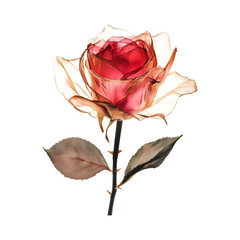 Translucent Red Rose Elegant Beauty Delicate Petals Dark Background