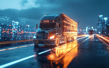 Fototapeta premium Innovative logistics solutions for smart cities