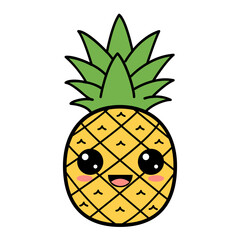 Cute Cartoon Pineapple Illustration