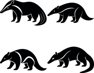 Versatile Anteater Silhouette Vector Ideal for Digital & Print Use.