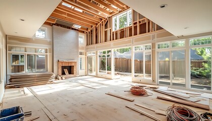 Home renovation and expansion project, home improvement, renovation, construction, house, remodel, extension ,


