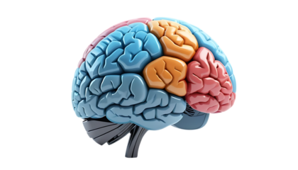 AI brain 3d cartoon png