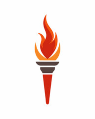 Torch vector icon illustration ,symbol, logo, element, fire, emblem, flame, power, hot, abstract, burn, energy, isolated, light, heat, flaming, shape, concept, art, business, sport.