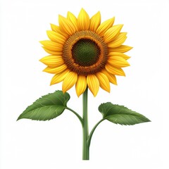 Fototapeta premium Sunflower plant isolated on white background