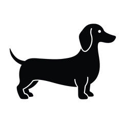 Simple Dachshund Dog Silhouette Icon