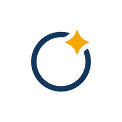 North Star icon within a circle. Represents guidance, direction, or hope. Minimalist vector, ideal for travel, exploration, or self-improvement businesses. © Imam