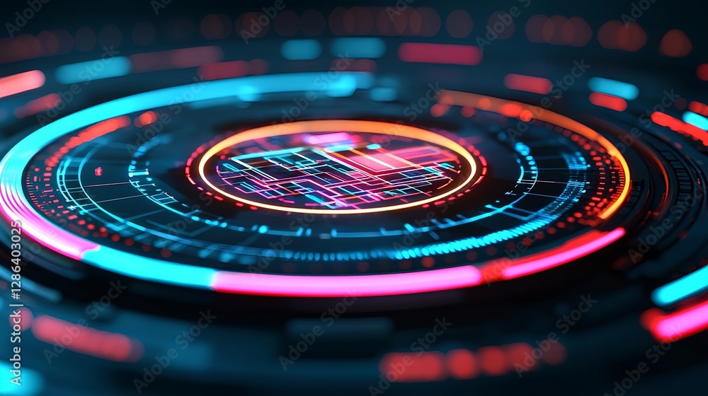 Poster futuristic technology circuit board abstract background. modern tech design for innovation and conne