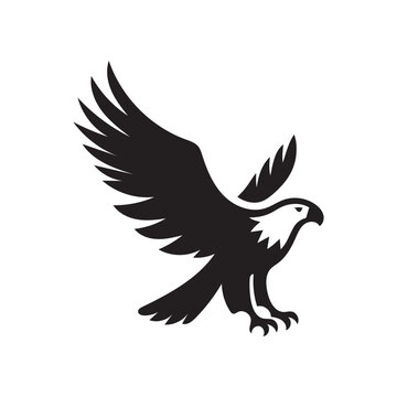 Bald Eagle Silhouette &ndash; American Symbol Vector Illustration