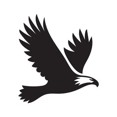 Majestic Eagle Silhouette Vector – Flying Bird of Prey EPS Design
