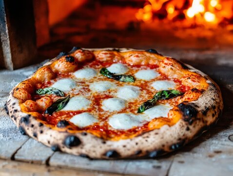 The authentic taste of Neapolitan pizza from the oven.