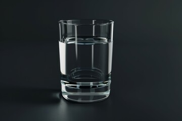 Water on a glass on dark background. Professional photo