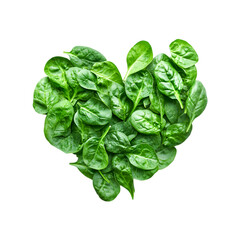 Fototapeta premium A Heart of Spinach Healthy Eating Green Goodness