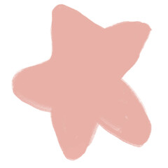 pink star on transparent background