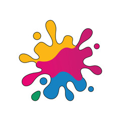 Abstract Color Splash Vector Graphics, Creative Color Splash Vector Illustrations, Liquid Color Splash Vector Illustrations