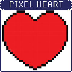 Pixel Art Heart Retro 8Bit