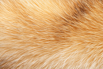 Fototapeta premium Close-up of soft, golden fur texture with fine strands and natural variations in color.