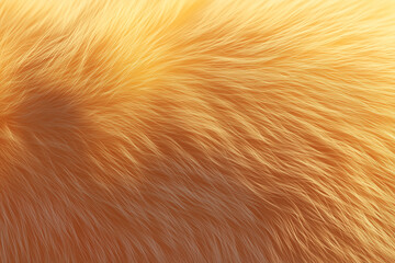 Fototapeta premium Close-up view of soft, fluffy orange fur texture, showcasing fine strands and a warm color palette.