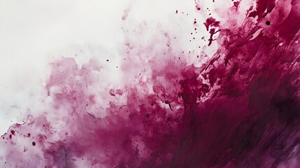 Painting of a splash of red paint with a white background. The painting conveys a sense of chaos...