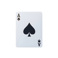 Clean and detailed image of an Ace of Spades playing card on a white background