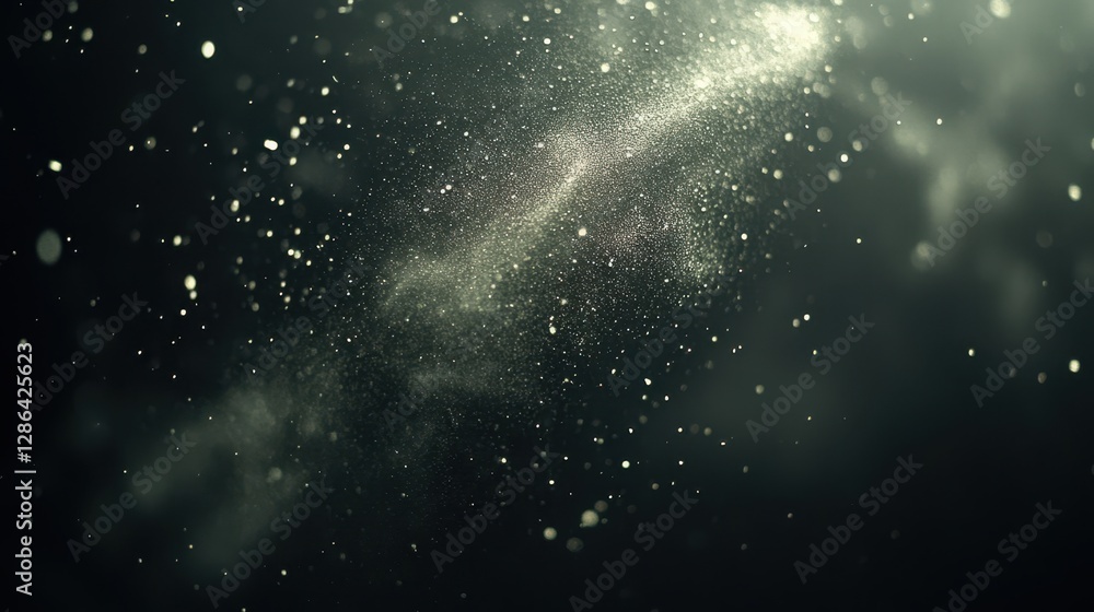 Poster bubbles rise gracefully against a dark backdrop, creating a mesmerizing contrast that highlights the