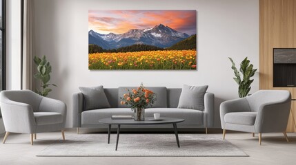 A cozy living room featuring a plush couch and two stylish chairs, creating a welcoming space for relaxation and social gatherings.