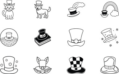 St. Patricks Day Hats, Animals, and Festive Icons Collection