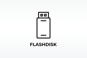 Flashdisk Vector, Icon Or Logo Sign Isolated Symbol Illustration