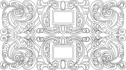 sketch vector illustration silhouette design ornament decoration background pattern Neoclassical Style Decor classic vintage