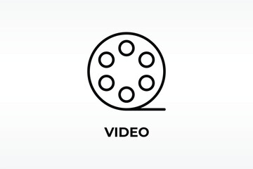 Video Vector, Icon Or Logo Sign Isolated Symbol Illustration