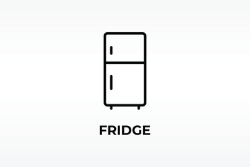 Fridge Vector, Icon Or Logo Sign Isolated Symbol Illustration